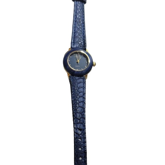 Ladies All Blue 22mm Edison Quartz Watch Runs Well New Battery main image 7